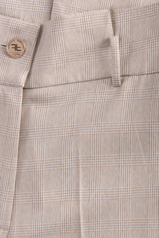 Patterned culotte trousers with contrast belt