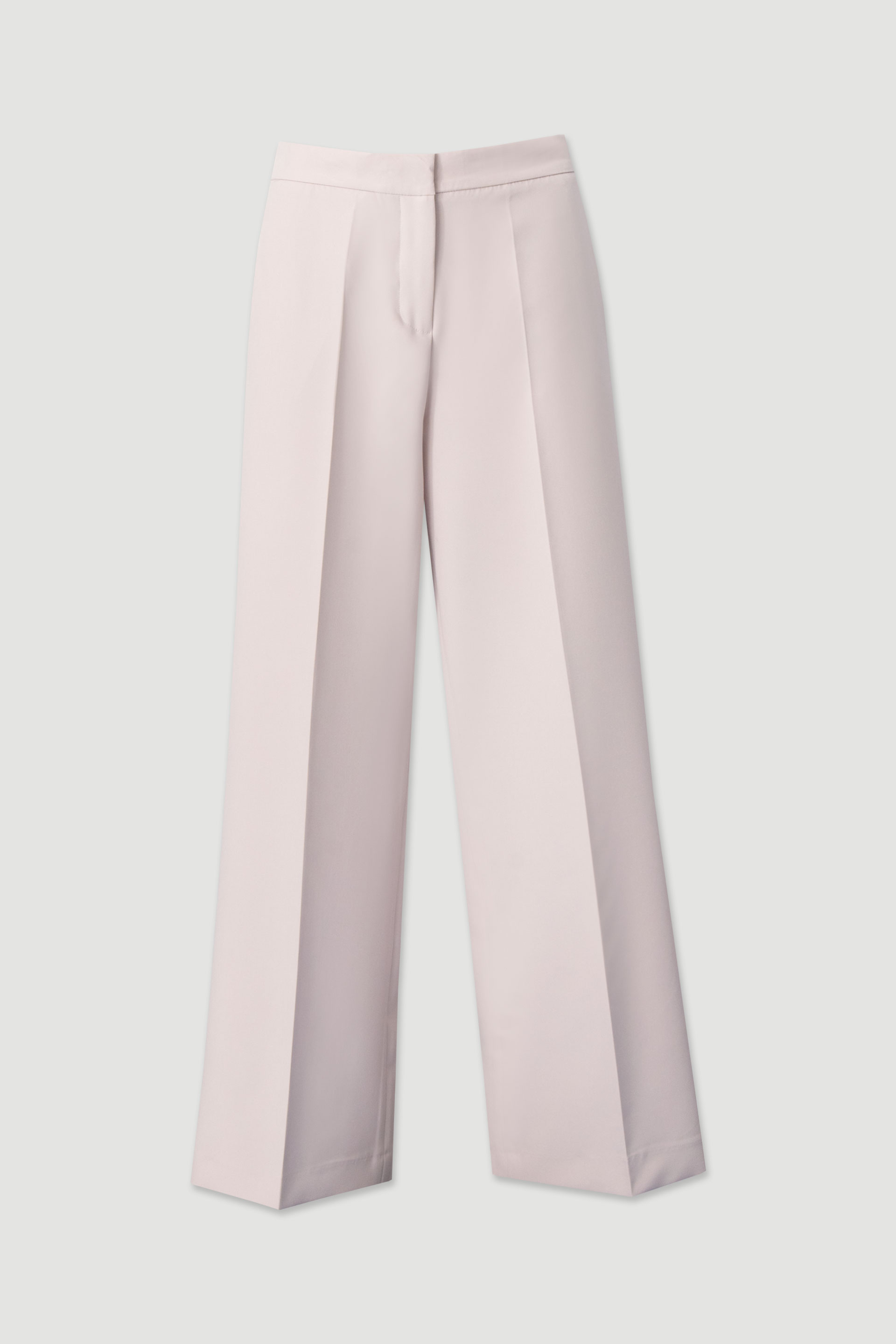 Classic high-waisted wide-leg trousers with elastic waistband