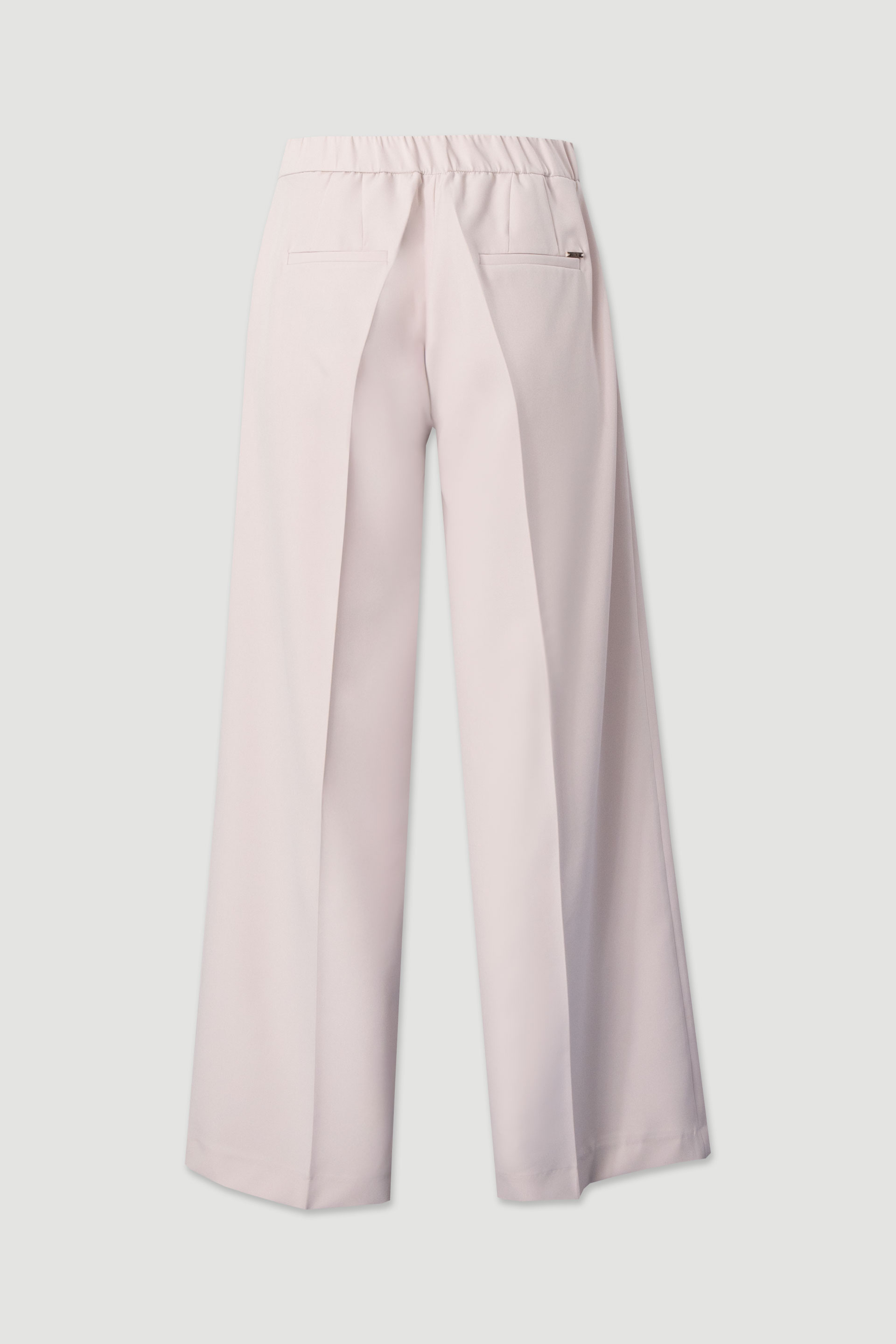 Classic high-waisted wide-leg trousers with elastic waistband