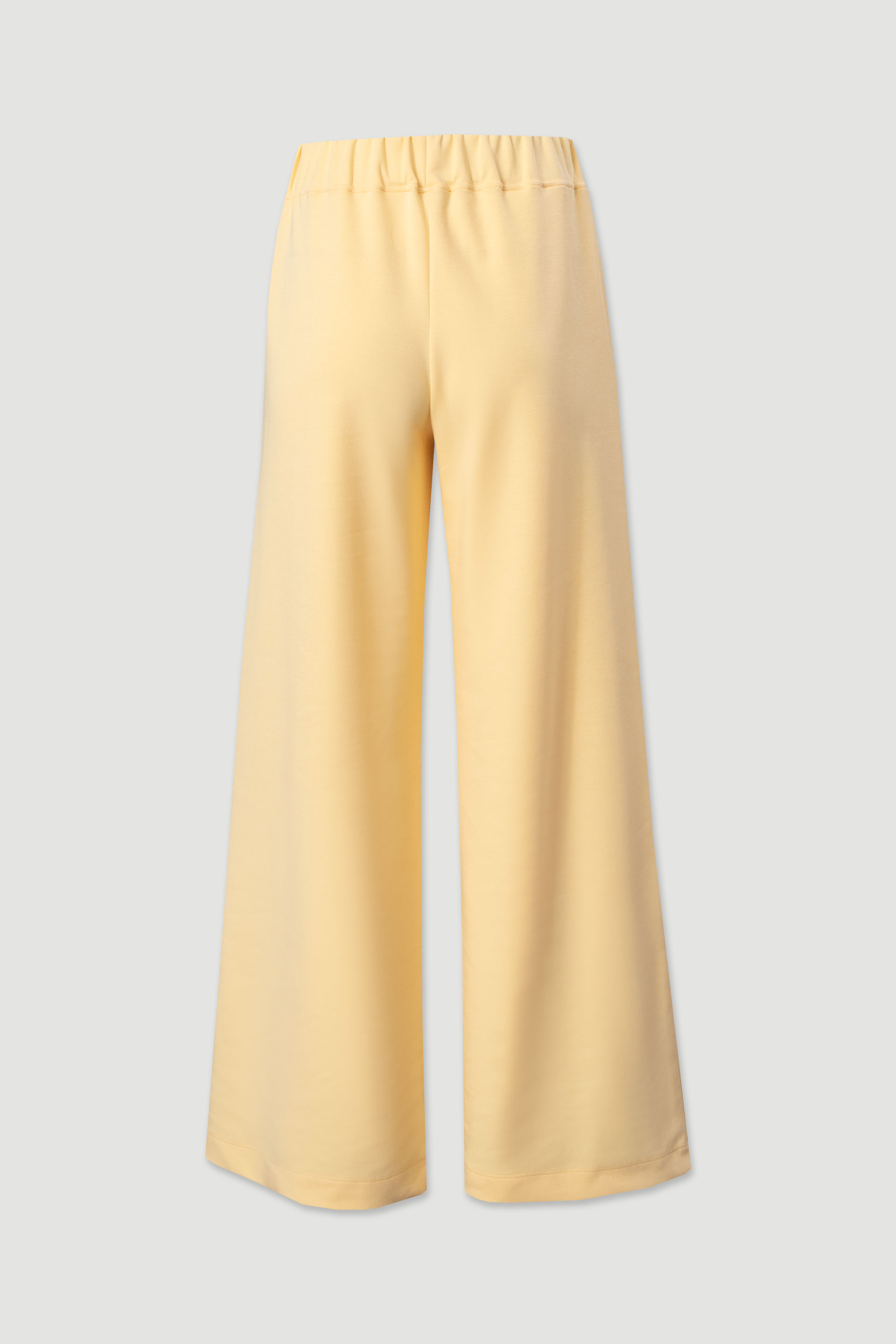 Wide-leg knit trousers with front design detail