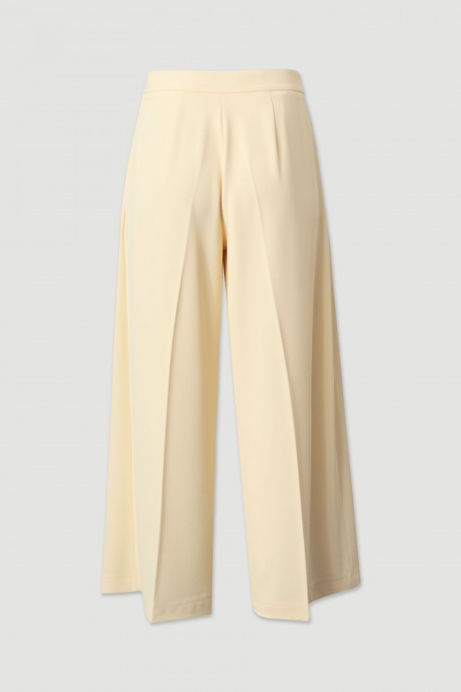 Fluid culotte trousers with metallic detail