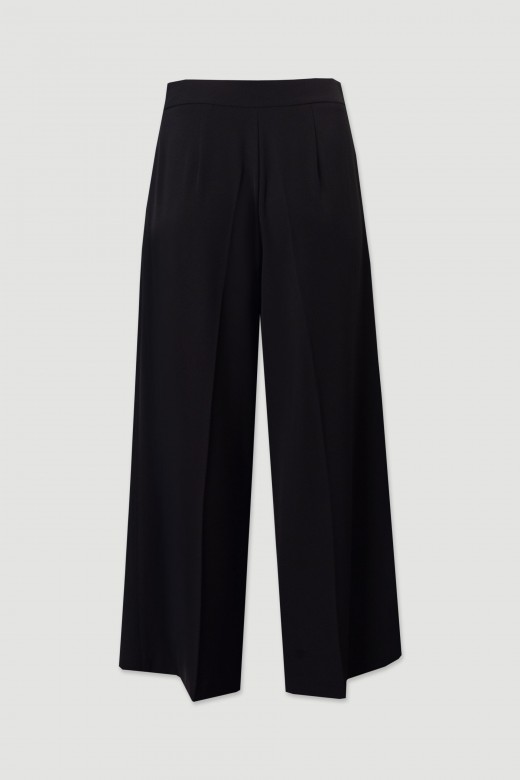 Fluid culotte trousers with metallic detail