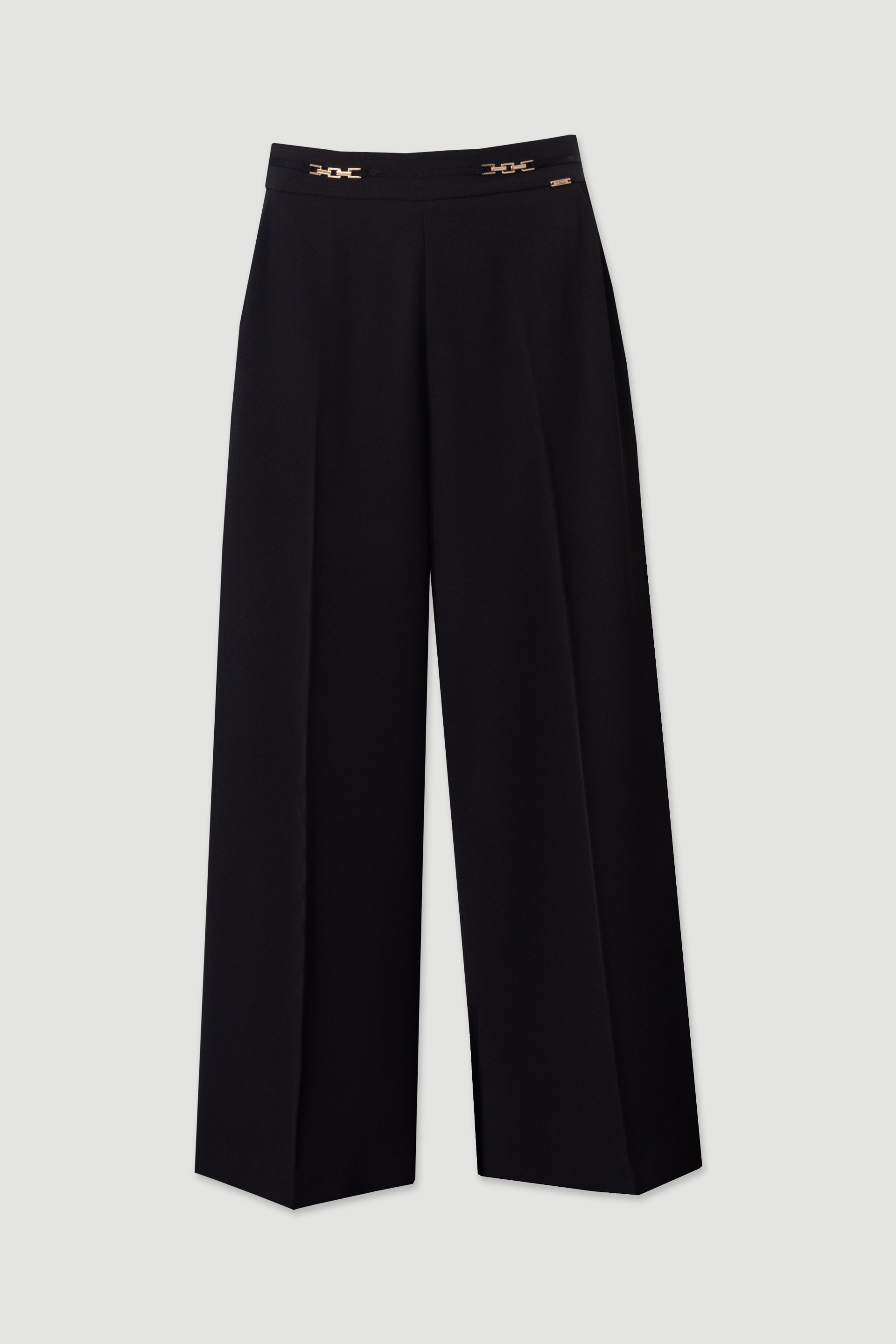 Fluid culotte trousers with metallic detail