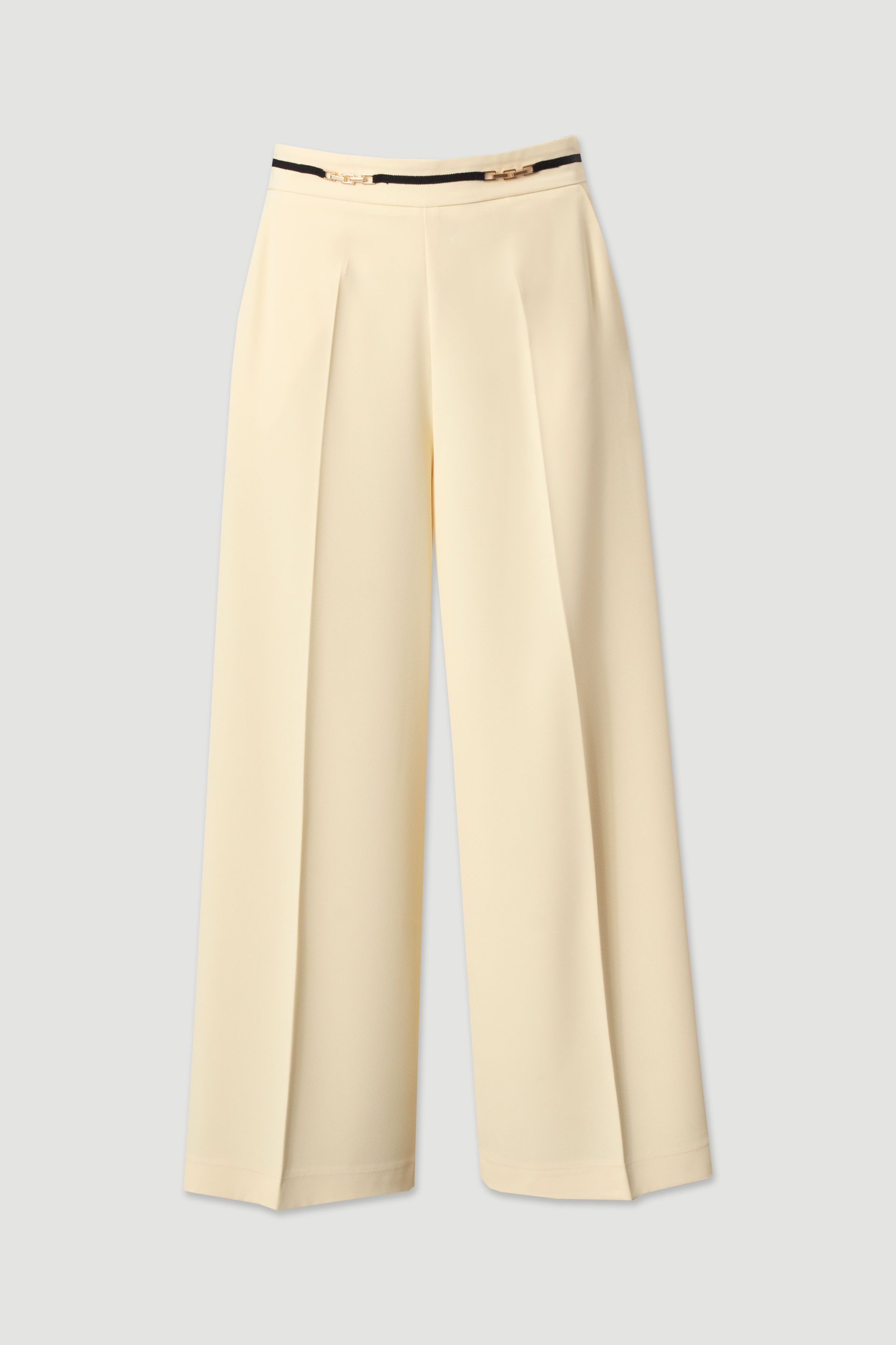Fluid culotte trousers with metallic detail