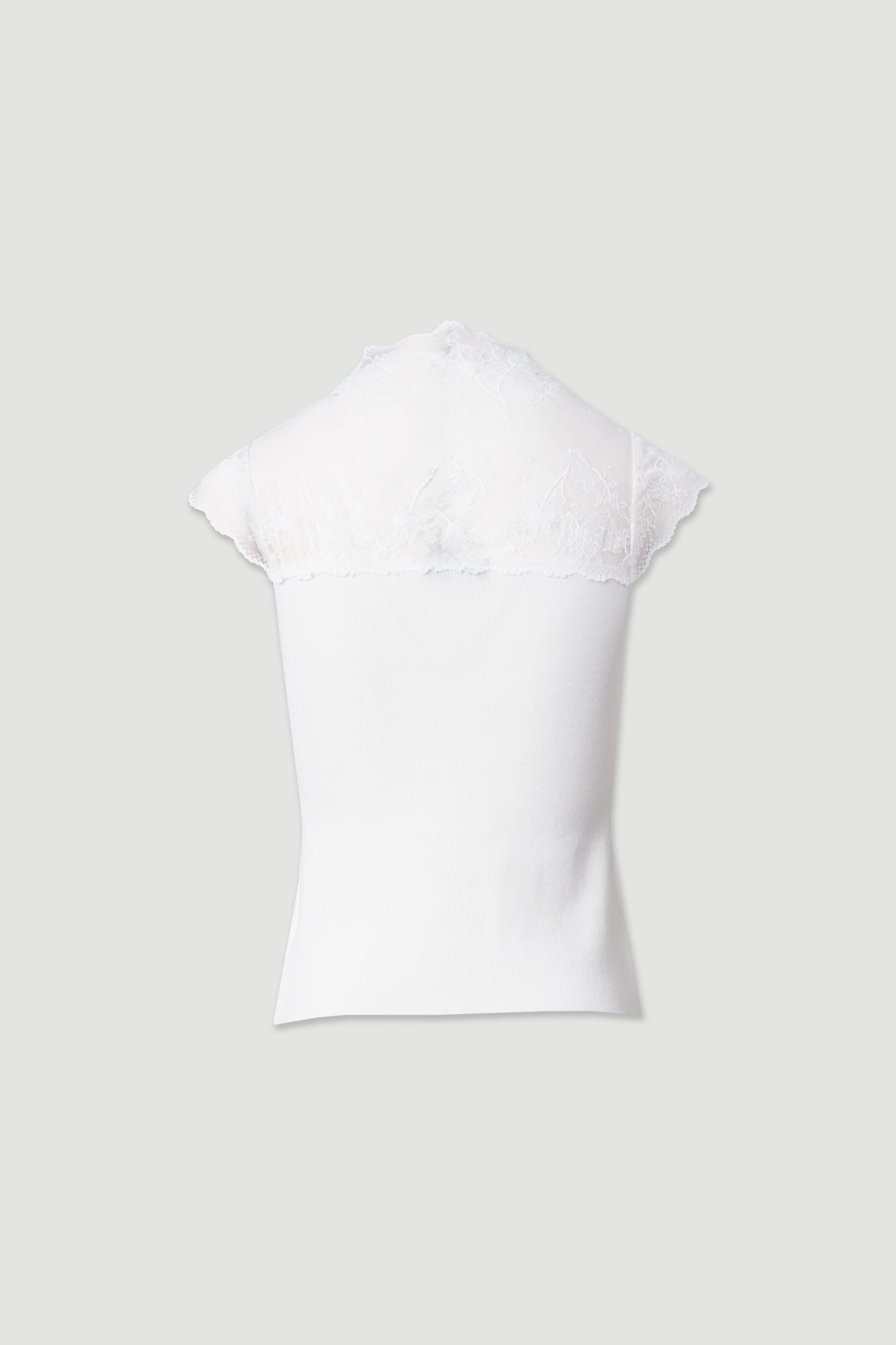 Knit top with lace detail