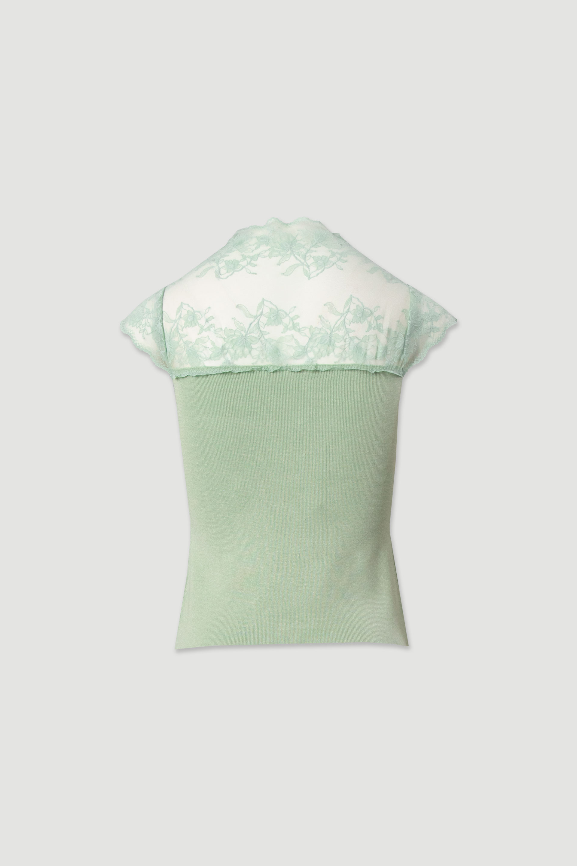 Knit top with lace detail