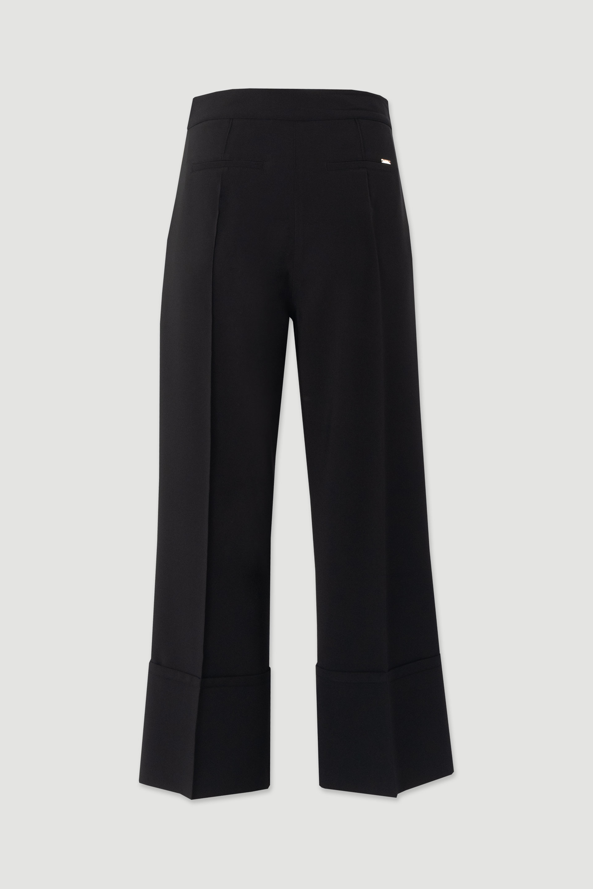 Cropped wide-leg trousers with seam detail