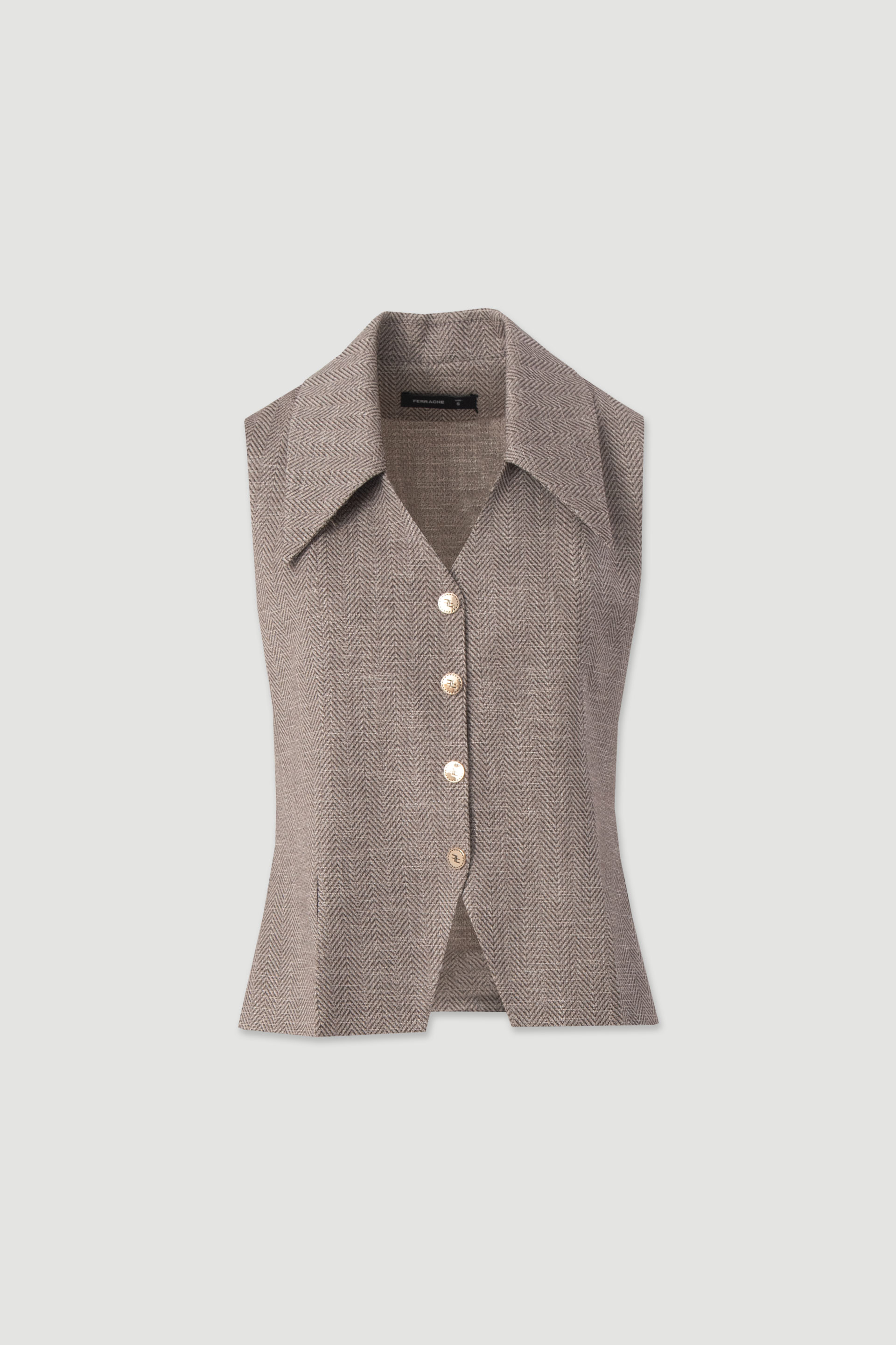 Tailored herringbone waistcoat