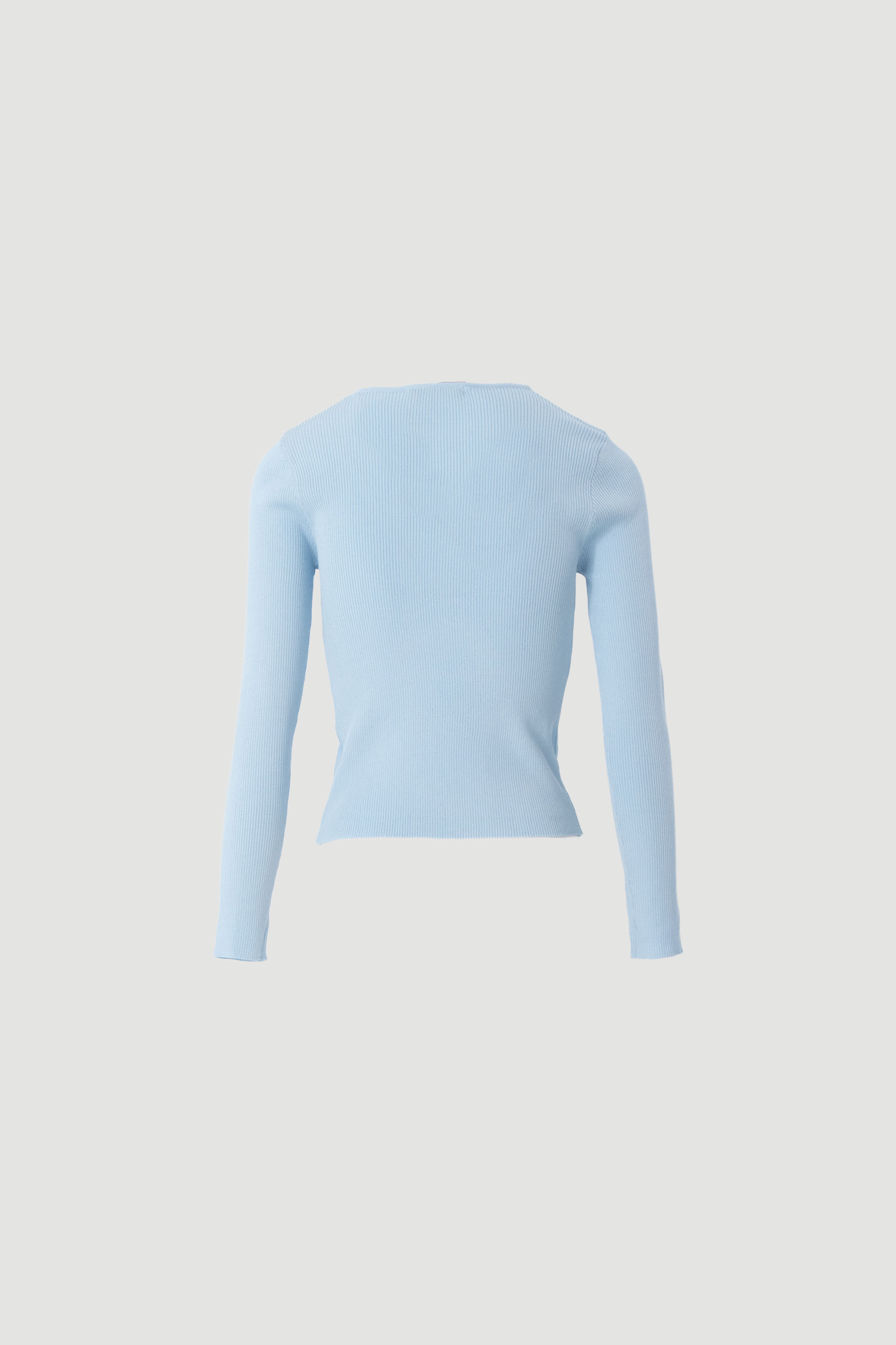 Ribbed knit sweater with v-neck