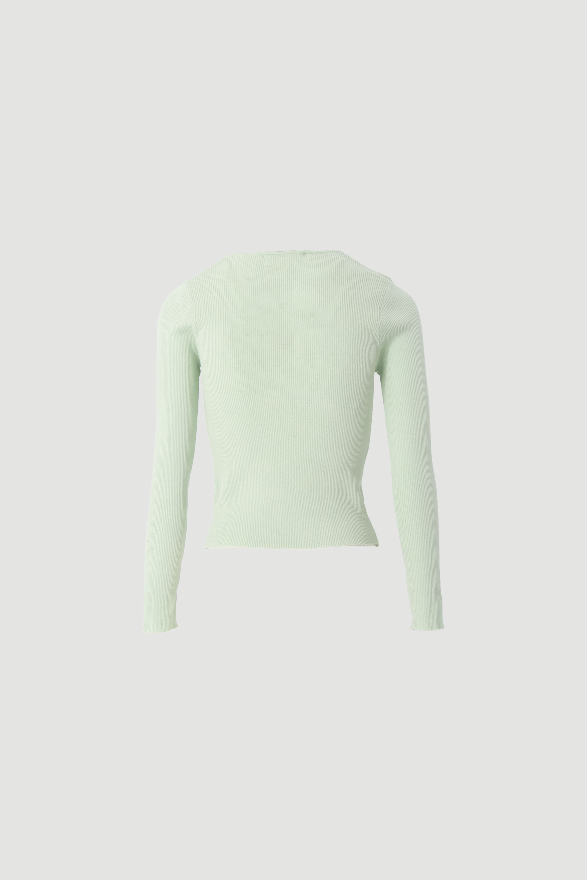 Ribbed knit sweater with v-neck