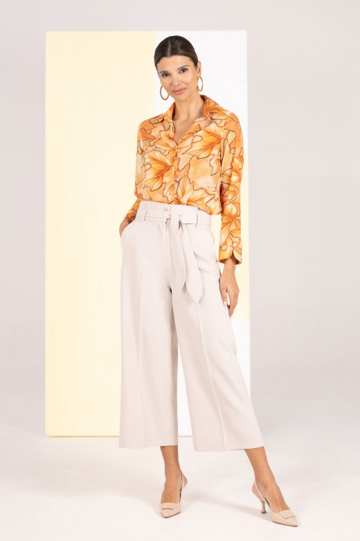 Printed fluid blouse