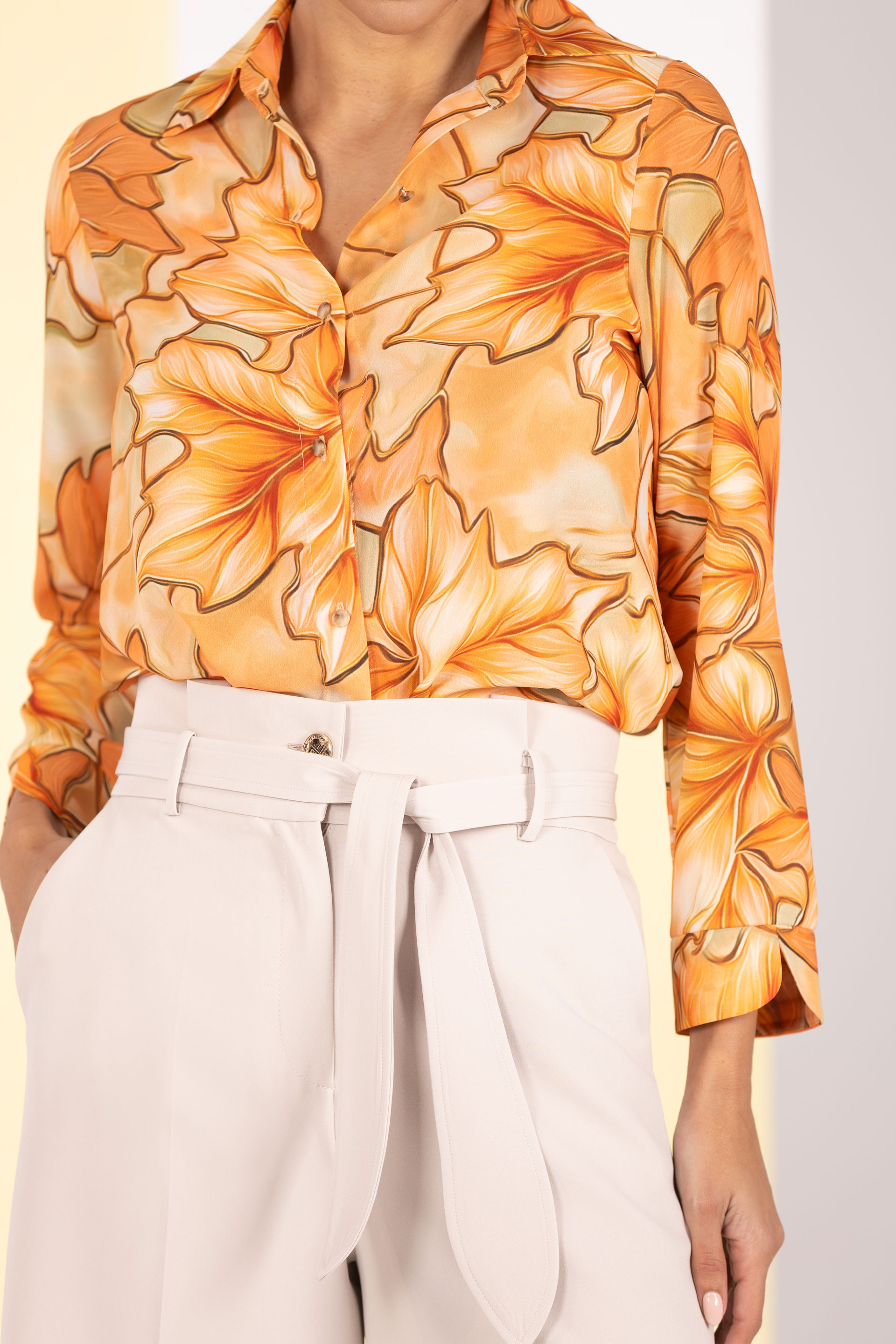 Printed fluid blouse