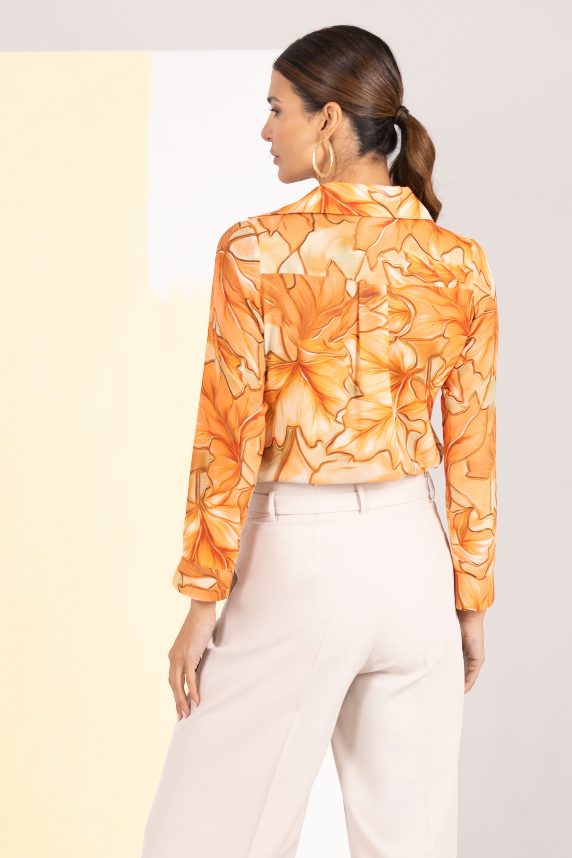Printed fluid blouse