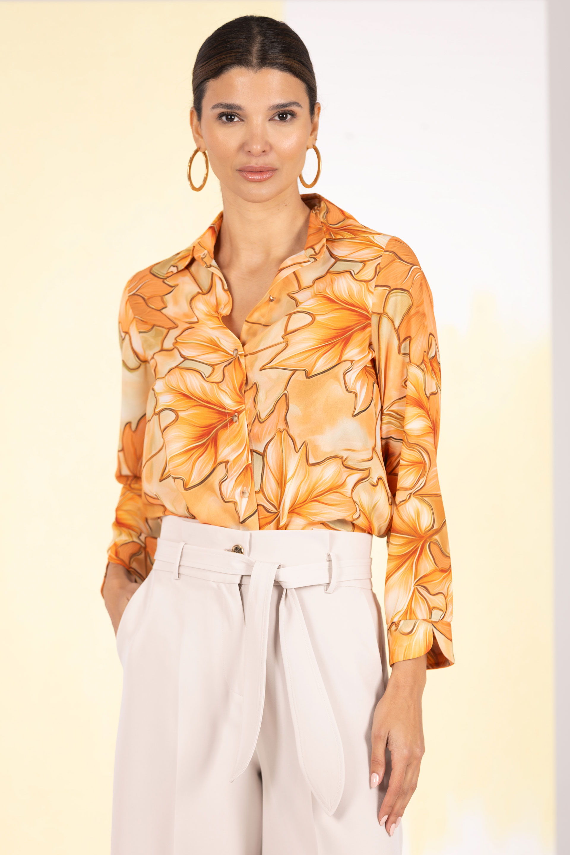 Printed fluid blouse