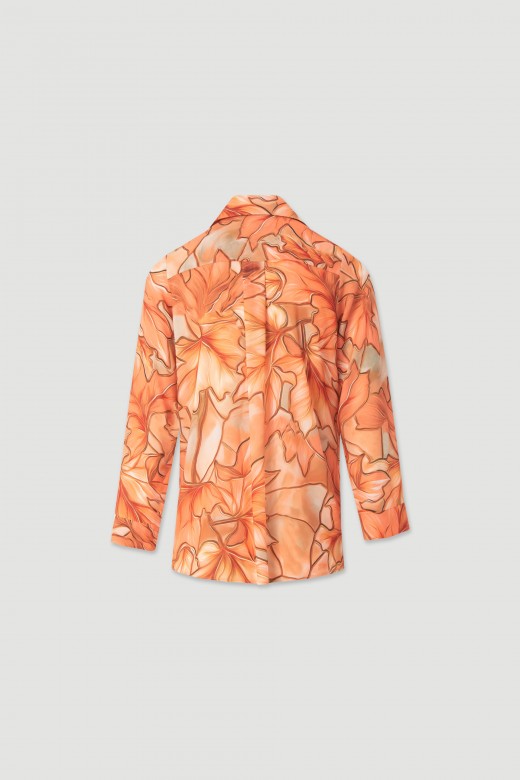 Printed fluid blouse