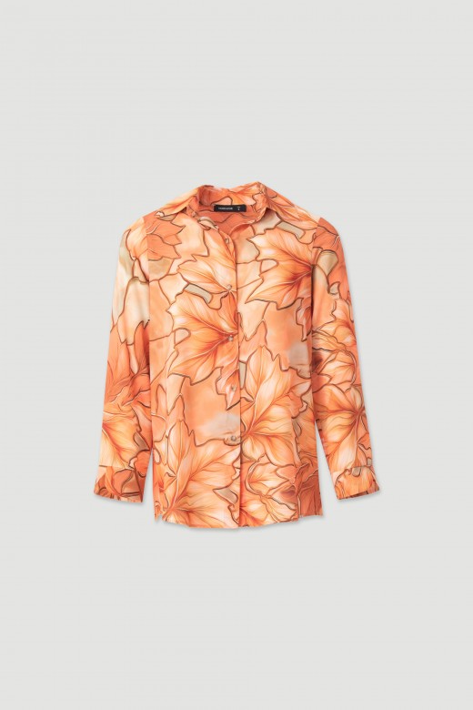 Printed fluid blouse