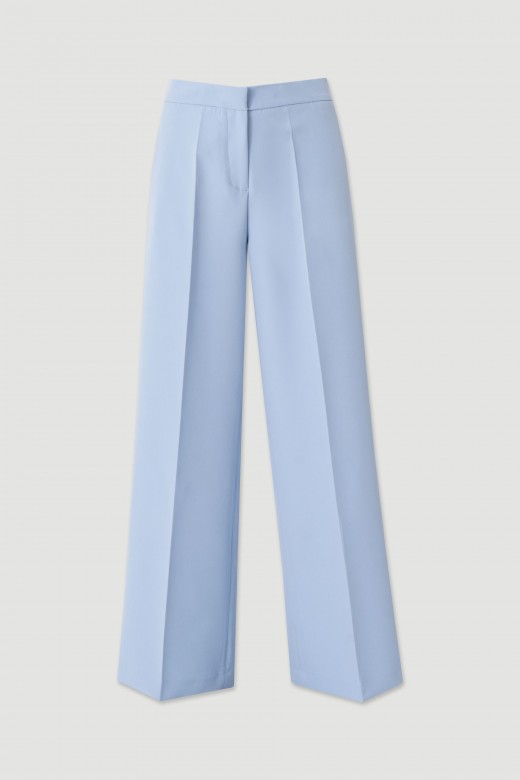 Cal�a cl�ssica wide leg com cinto el�stico