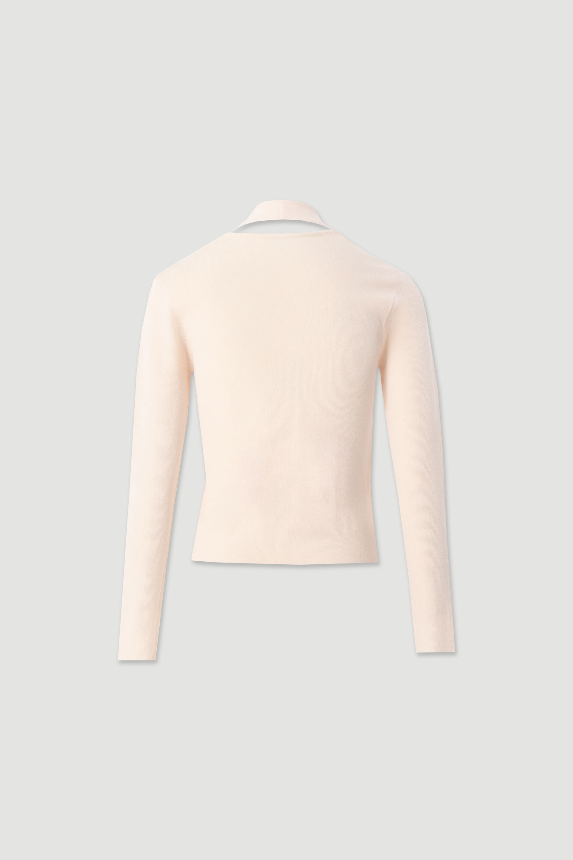 Knit sweater with scarf detail