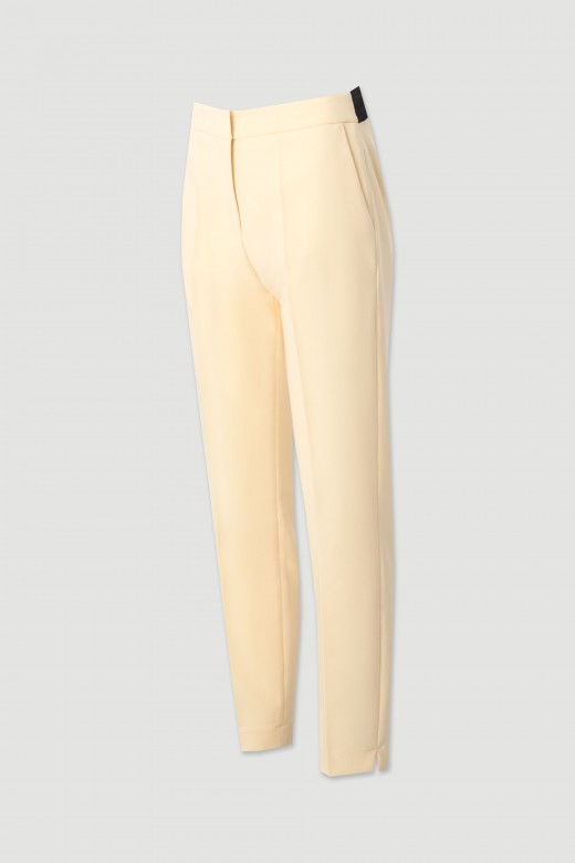 Classic trousers with customised elastic waistband