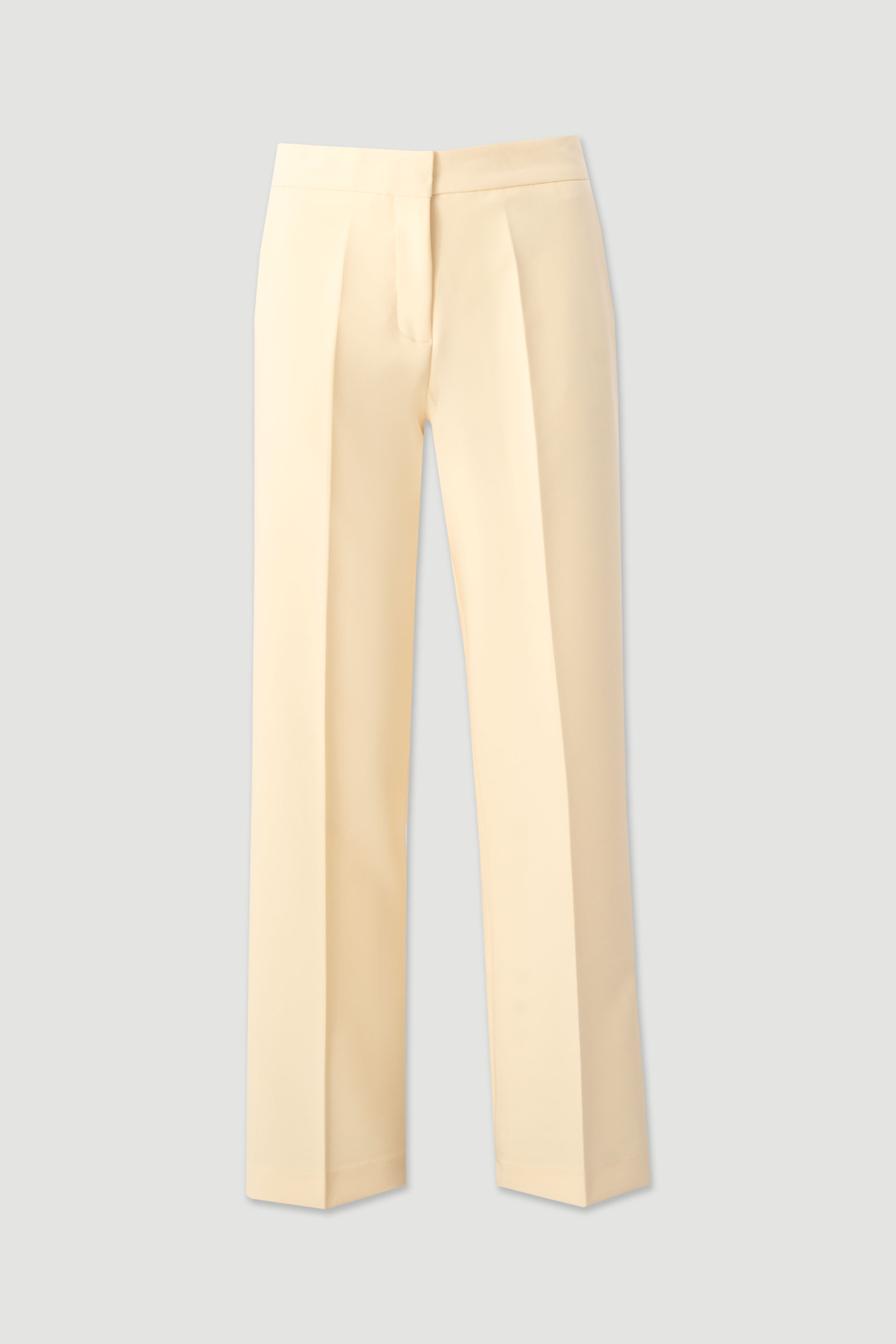 High-waisted straight trousers with customised elastic waistband