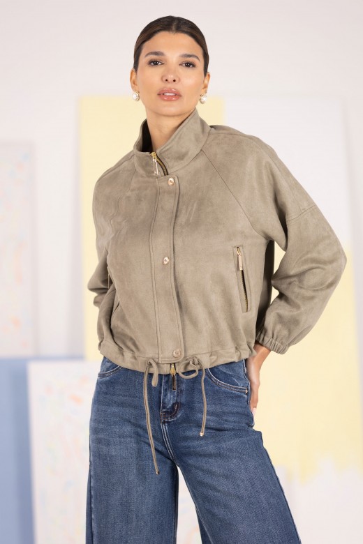 Bomber jacket with high collar Bomber jacket with high collar