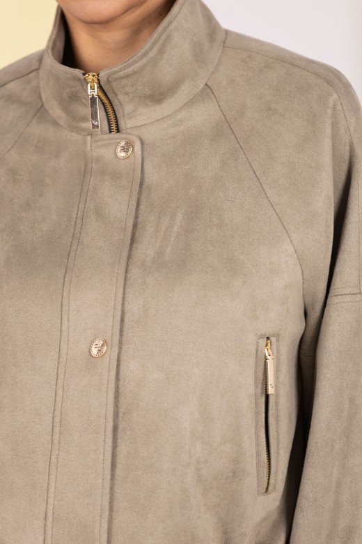 Bomber jacket with high collar Bomber jacket with high collar