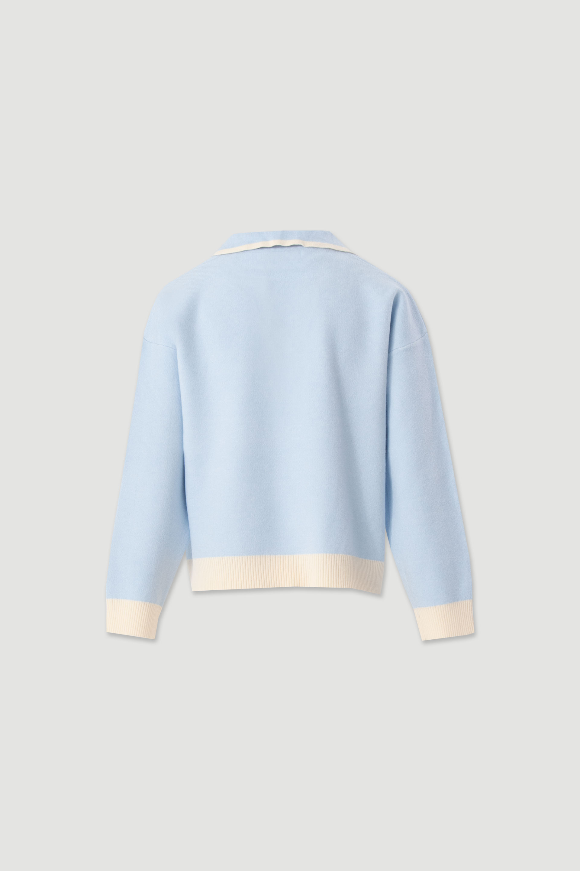 Knit polo with contrast details