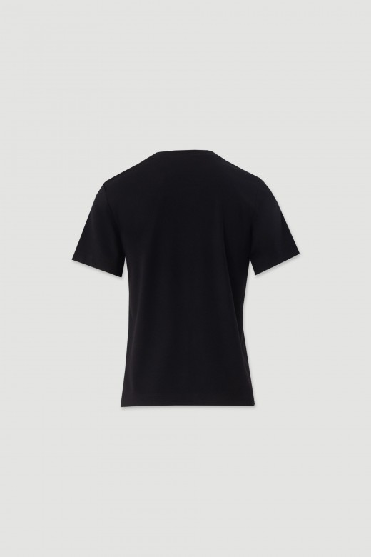 Basic t-shirt with hem detail Basic t-shirt with hem detail