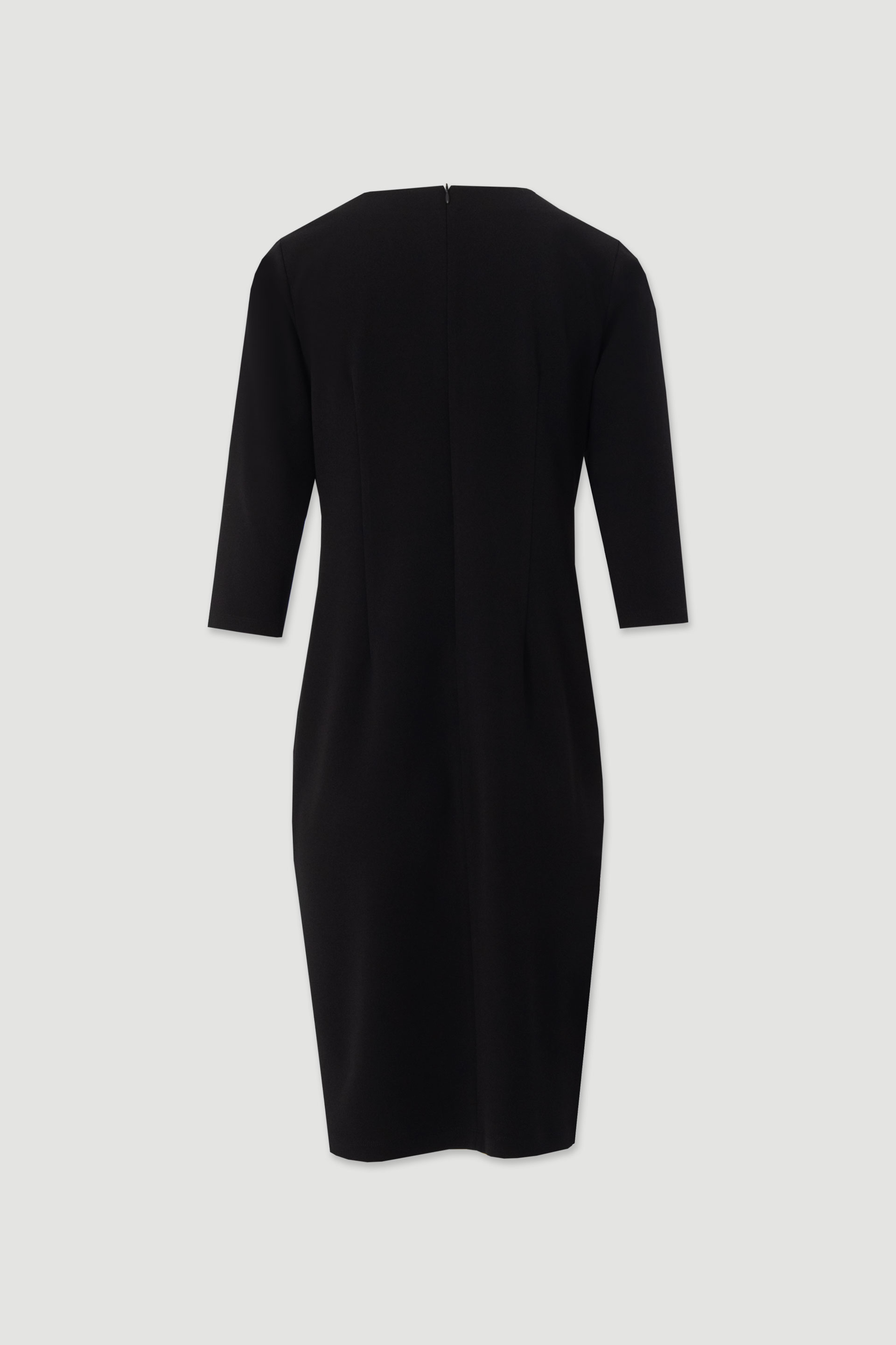 Fitted midi dress with metallic detail