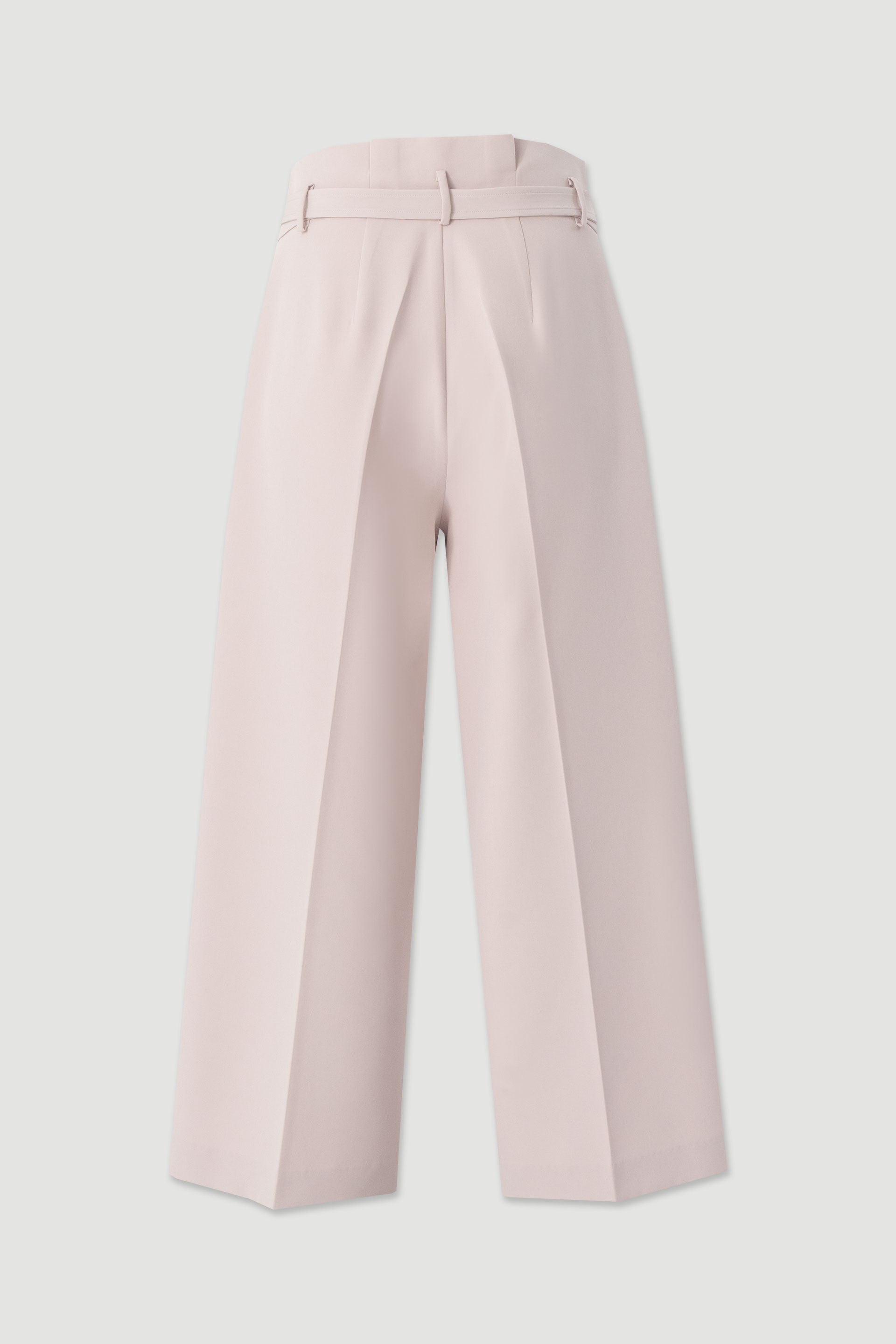 High-waisted culotte trousers with belt