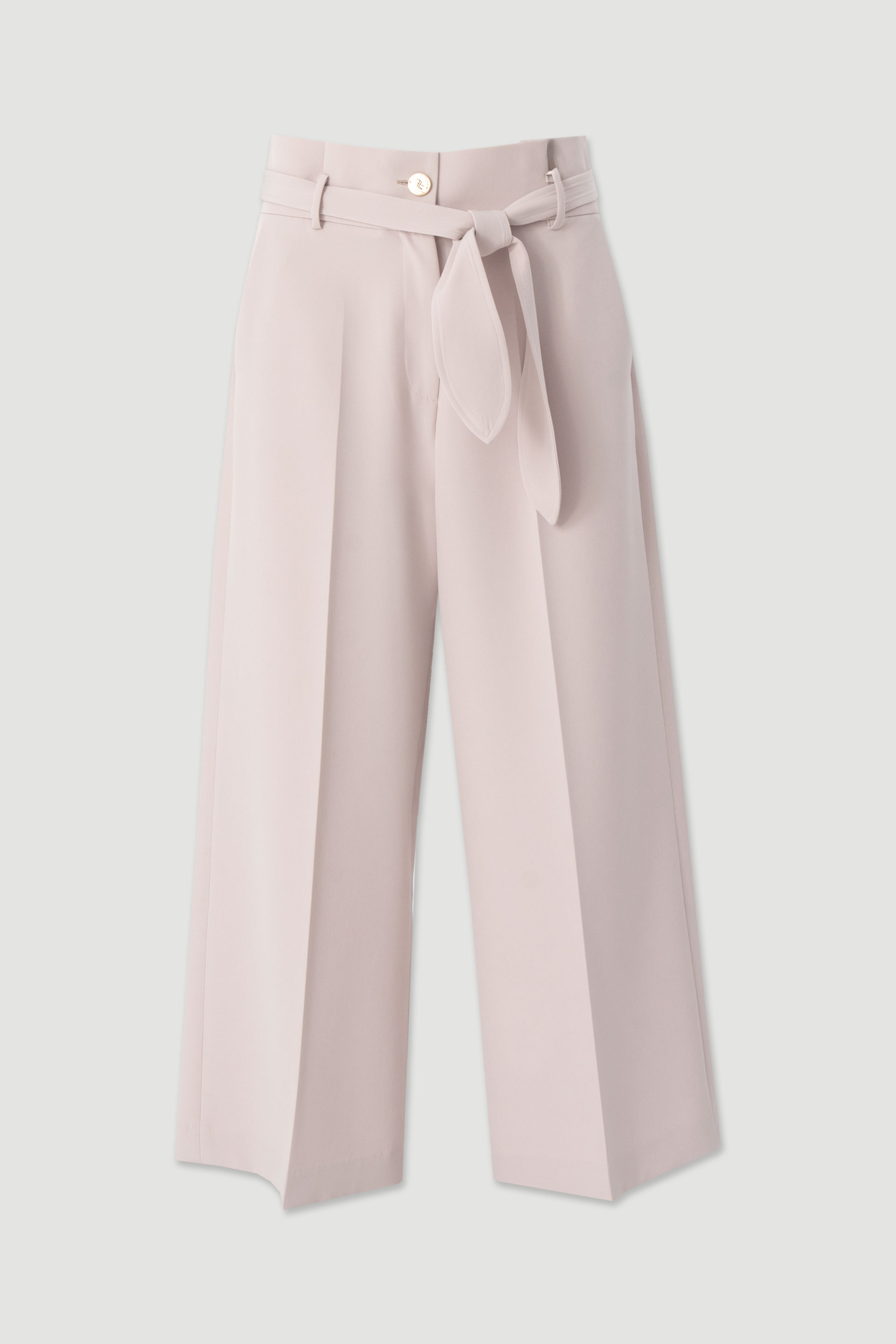 High-waisted culotte trousers with belt