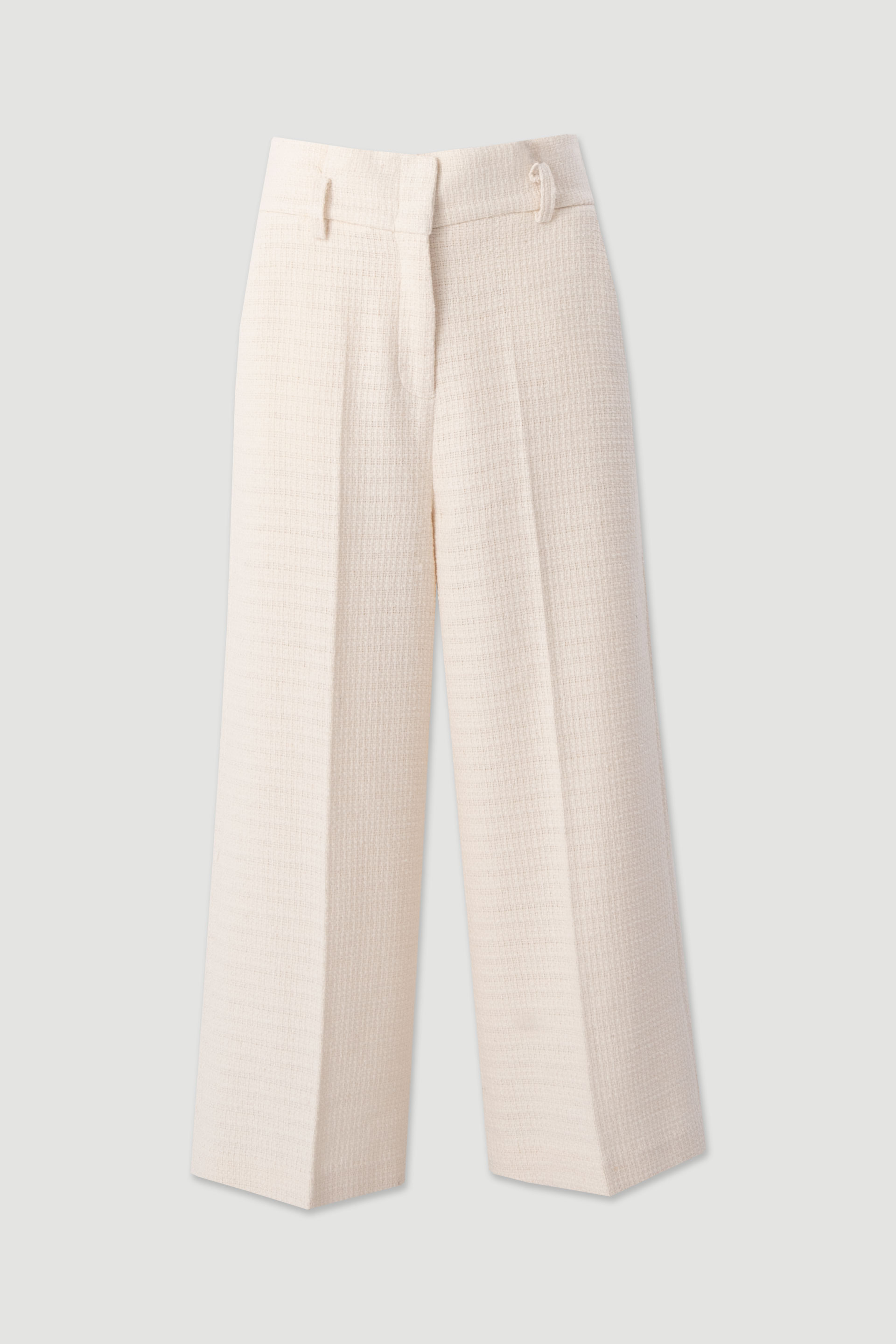 Textured cotton culotte trousers