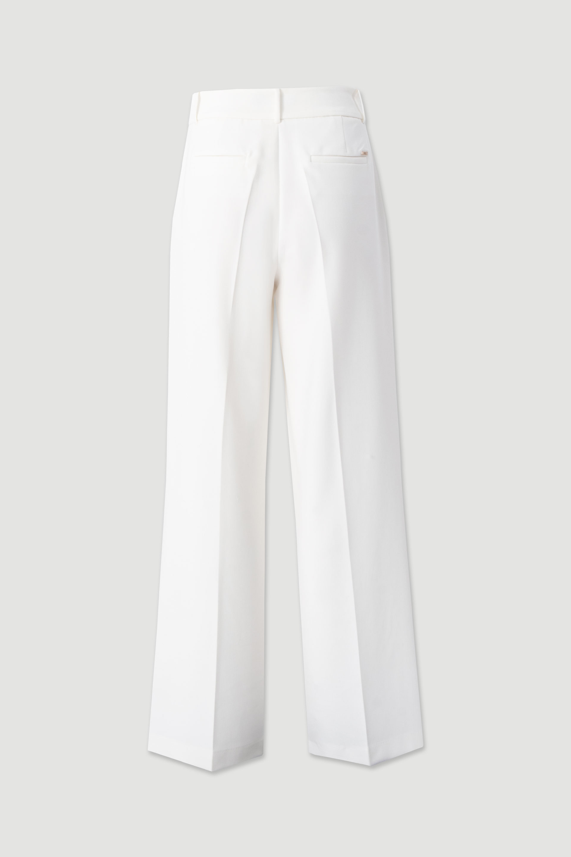 High-waisted wide-leg trousers