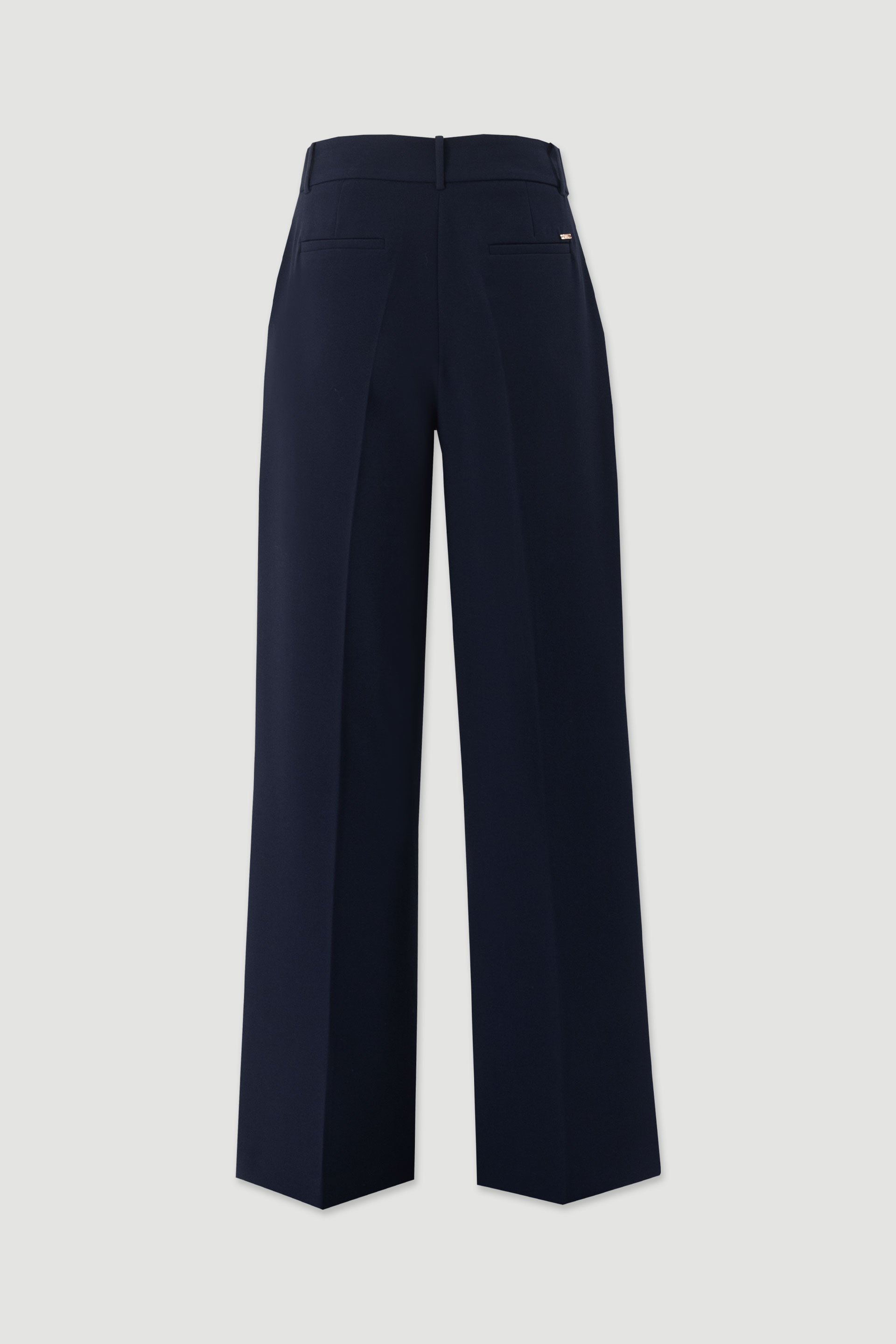 High-waisted wide-leg trousers