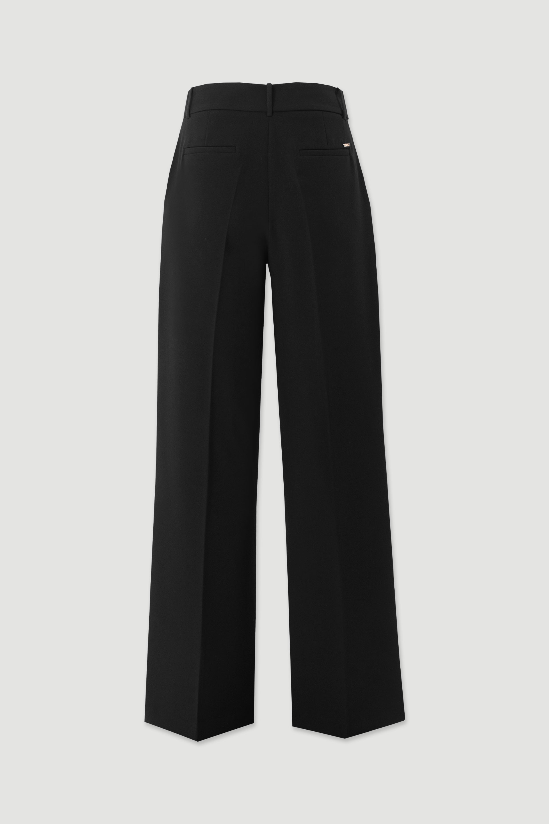 High-waisted wide-leg trousers