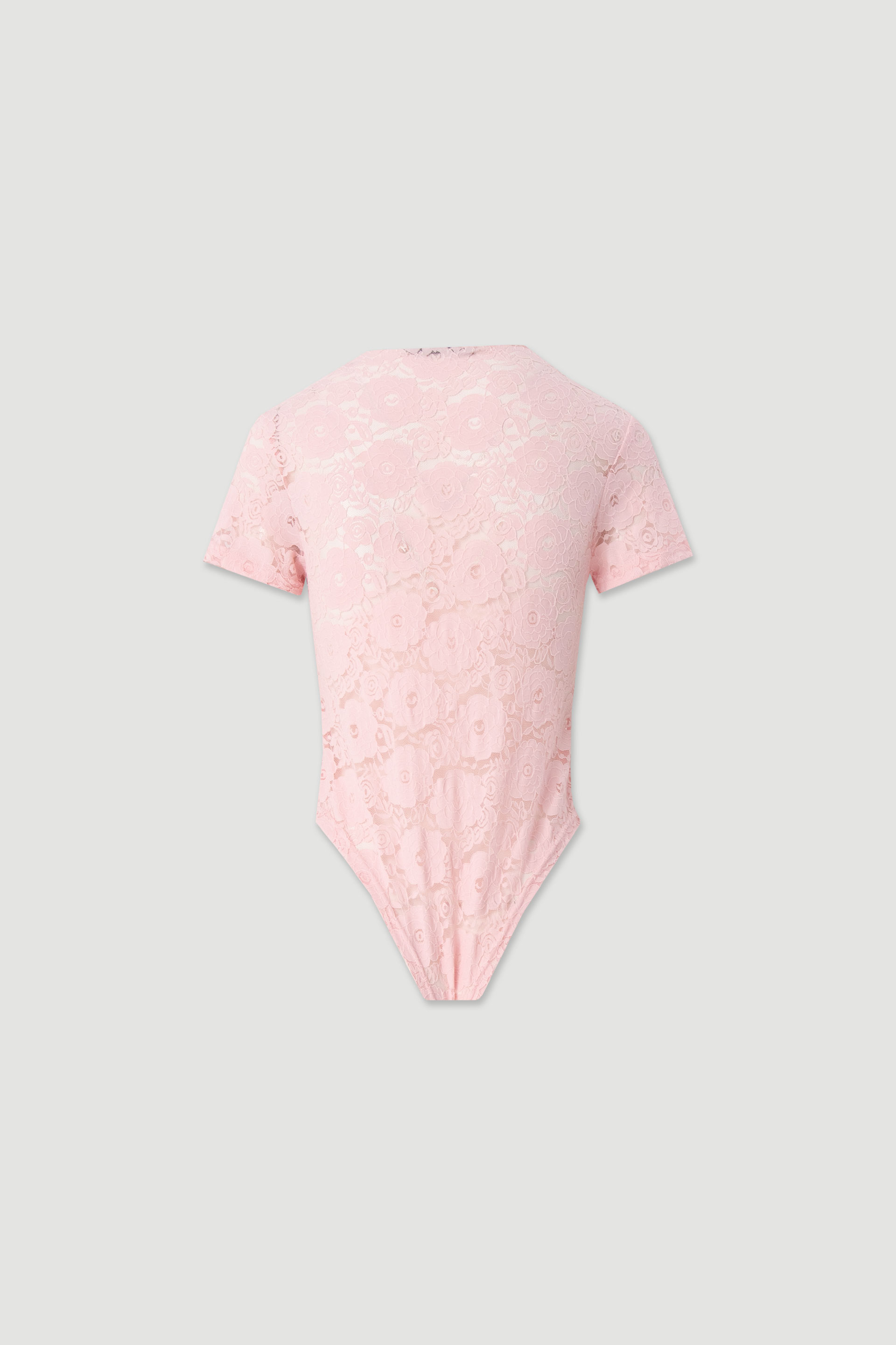 Short-sleeve floral lace bodysuit