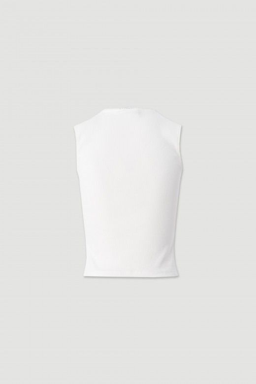 Personalised ribbed cotton top