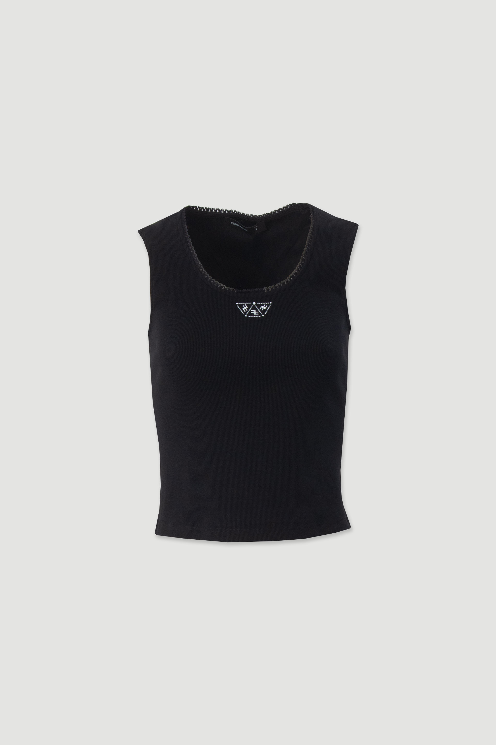 Personalised ribbed cotton top