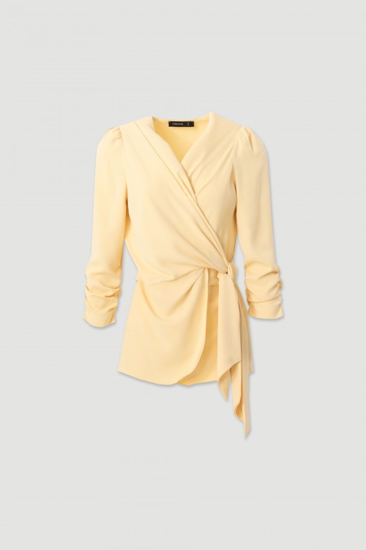 Wrap tunic with side tie