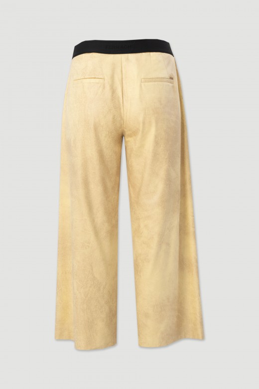 Peach-skin culotte trousers