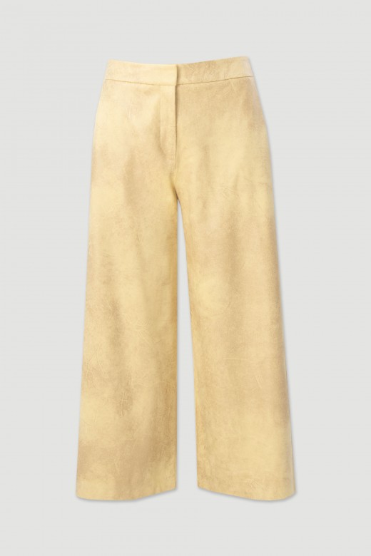 Peach-skin culotte trousers