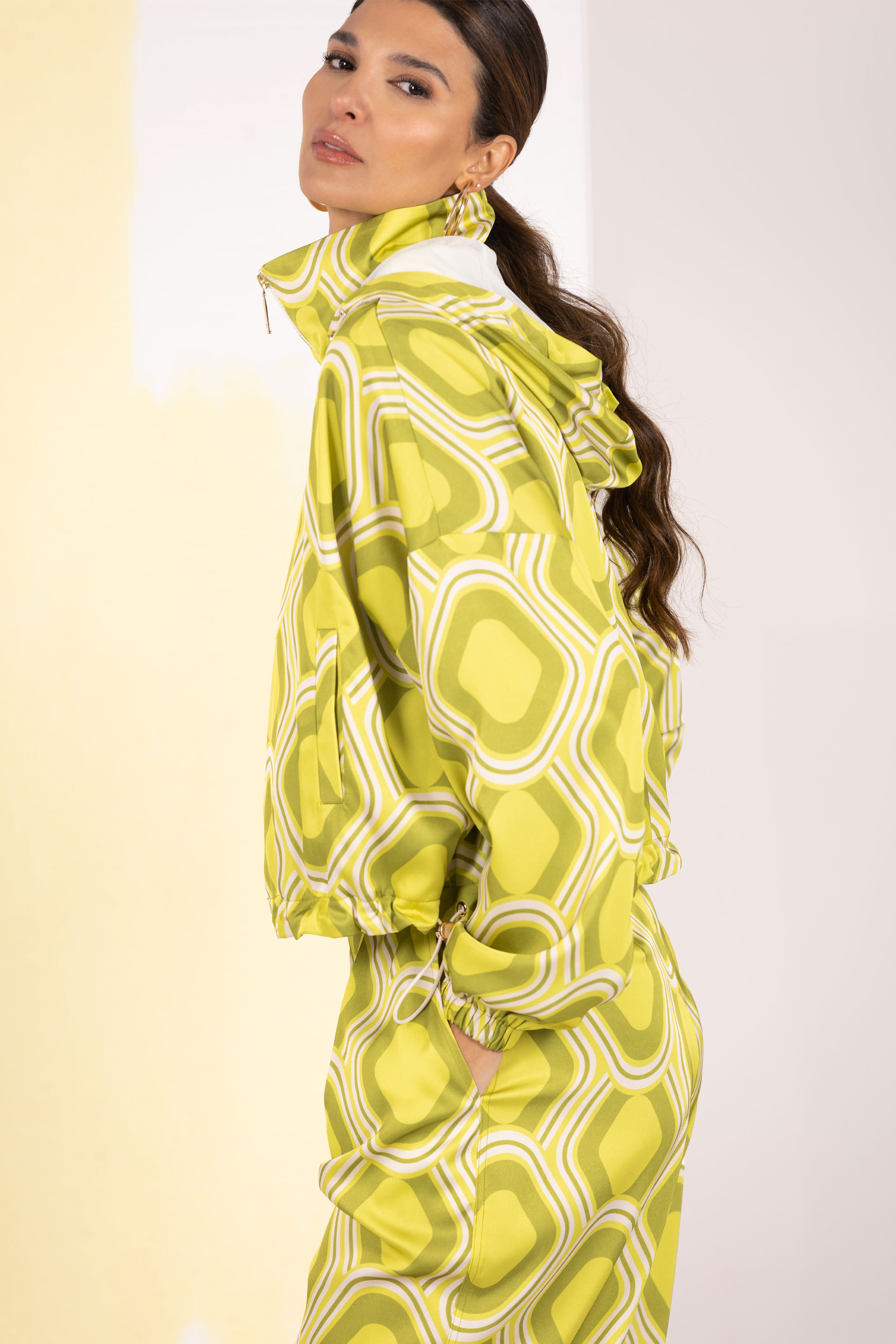 Printed bomber jacket