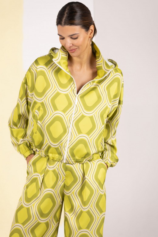 Printed bomber jacket