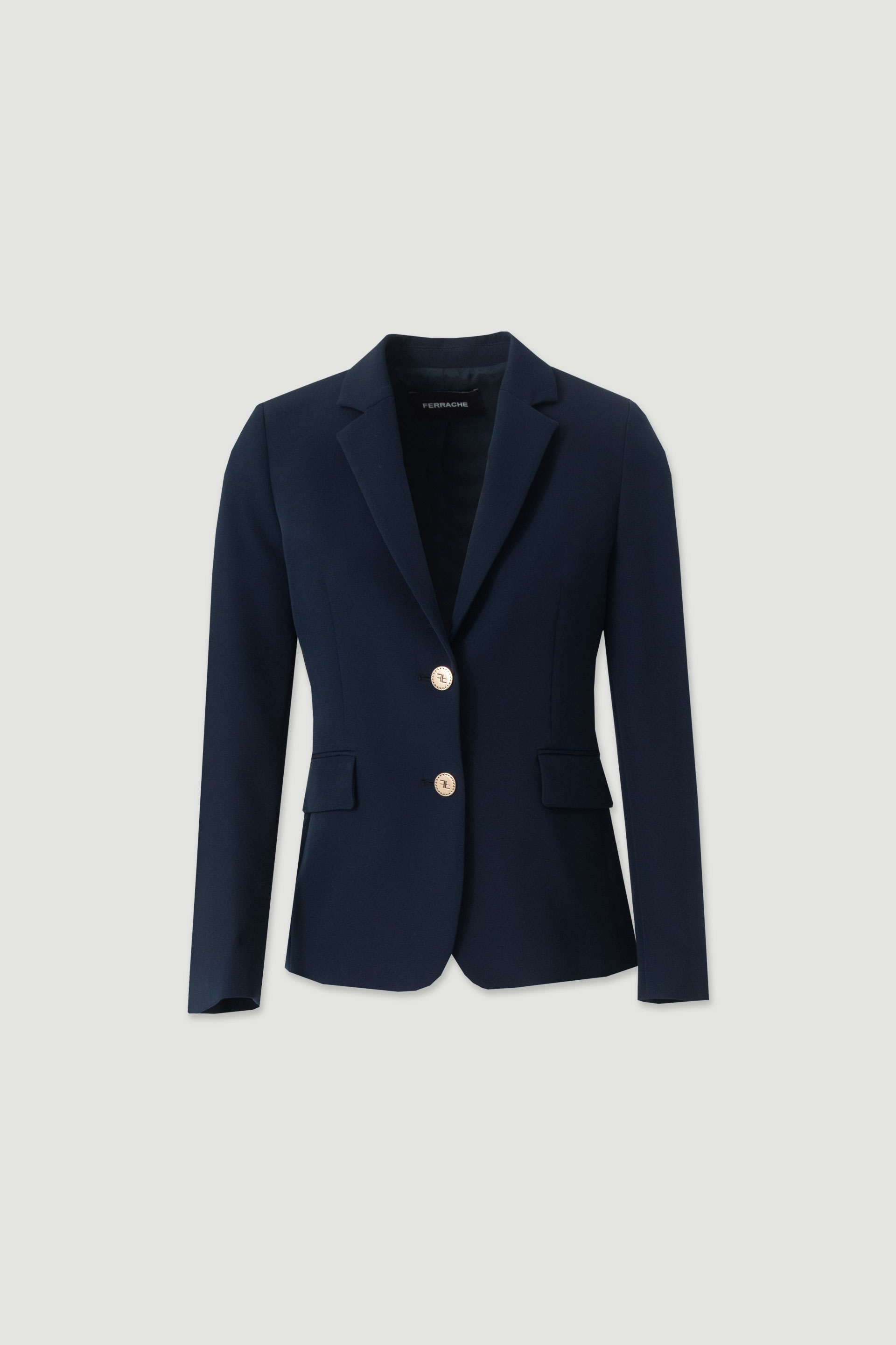 Classic fitted blazer with metallic buttons
