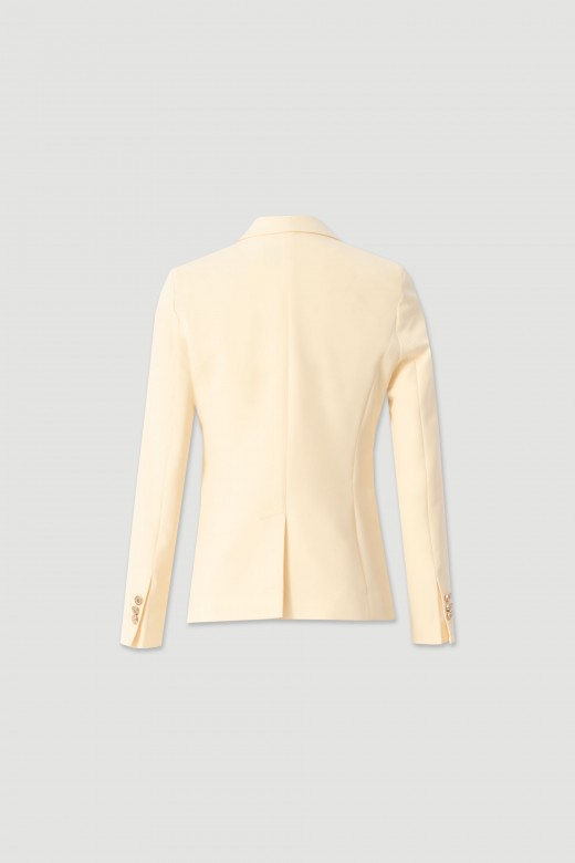 Classic fitted blazer with metallic buttons