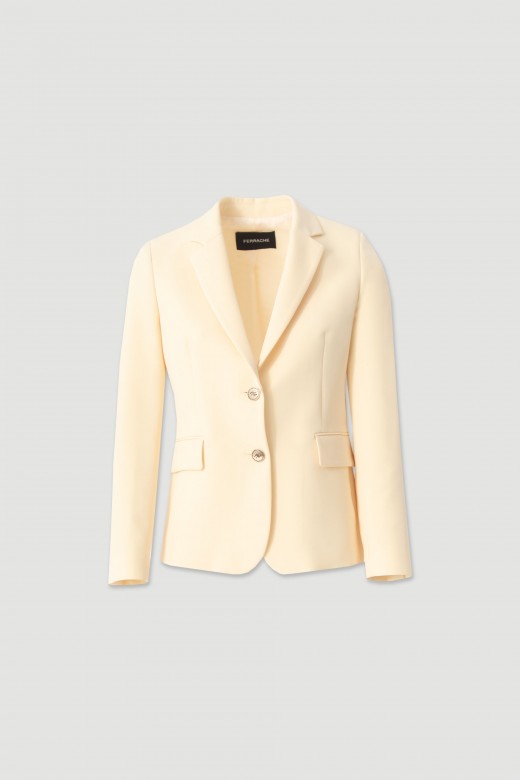 Classic fitted blazer with metallic buttons