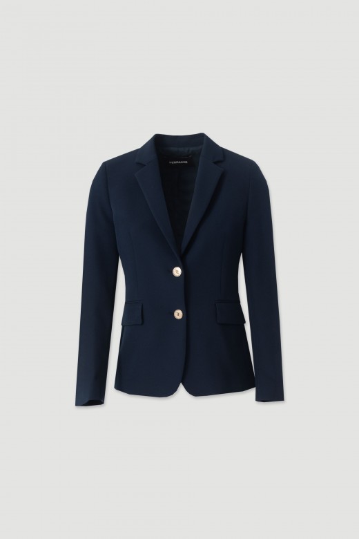 Classic fitted blazer with metallic buttons