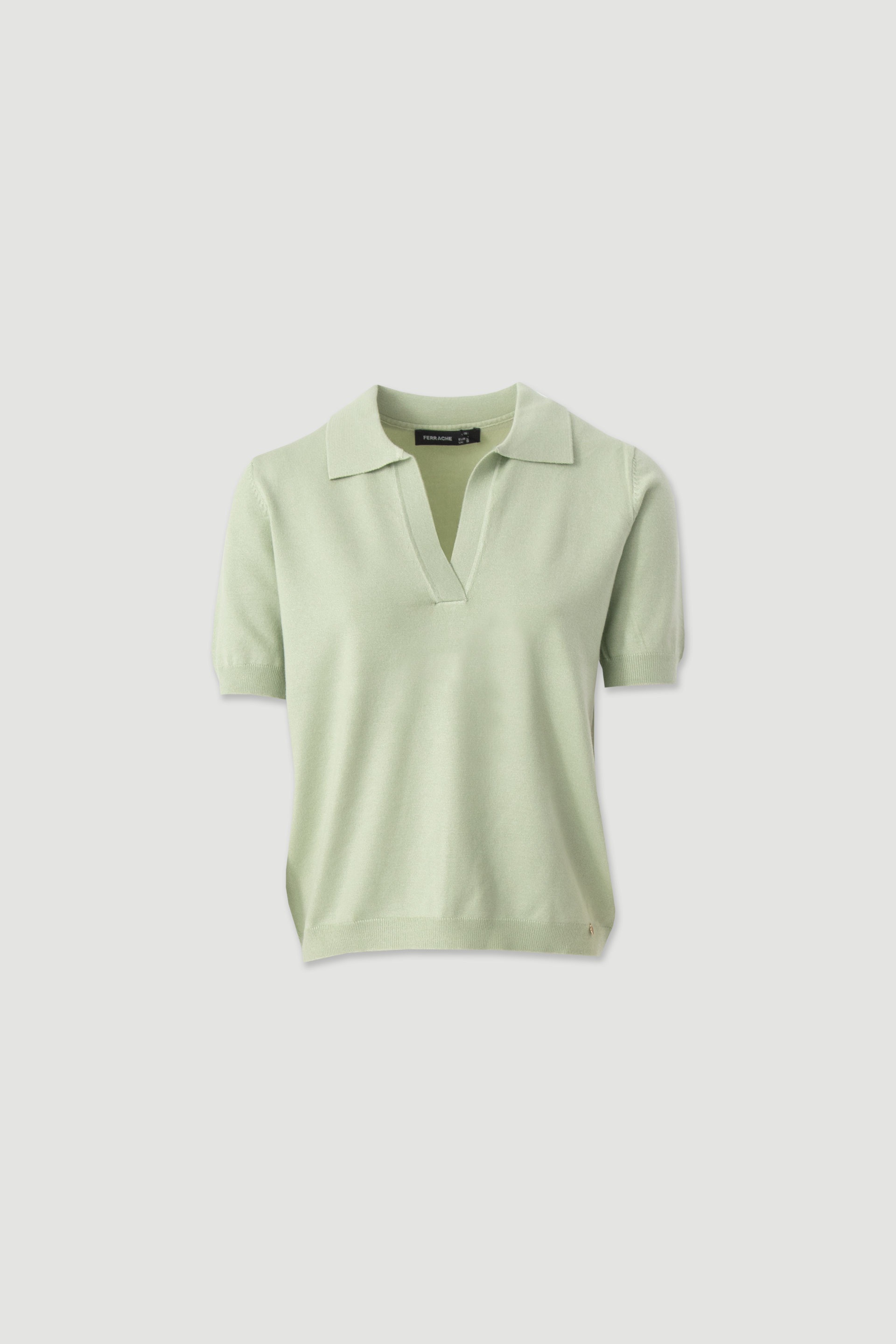 Short-sleeved knit polo