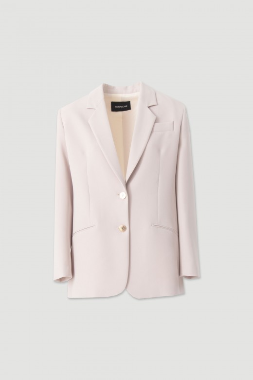 Oversized blazer with metallic buttons