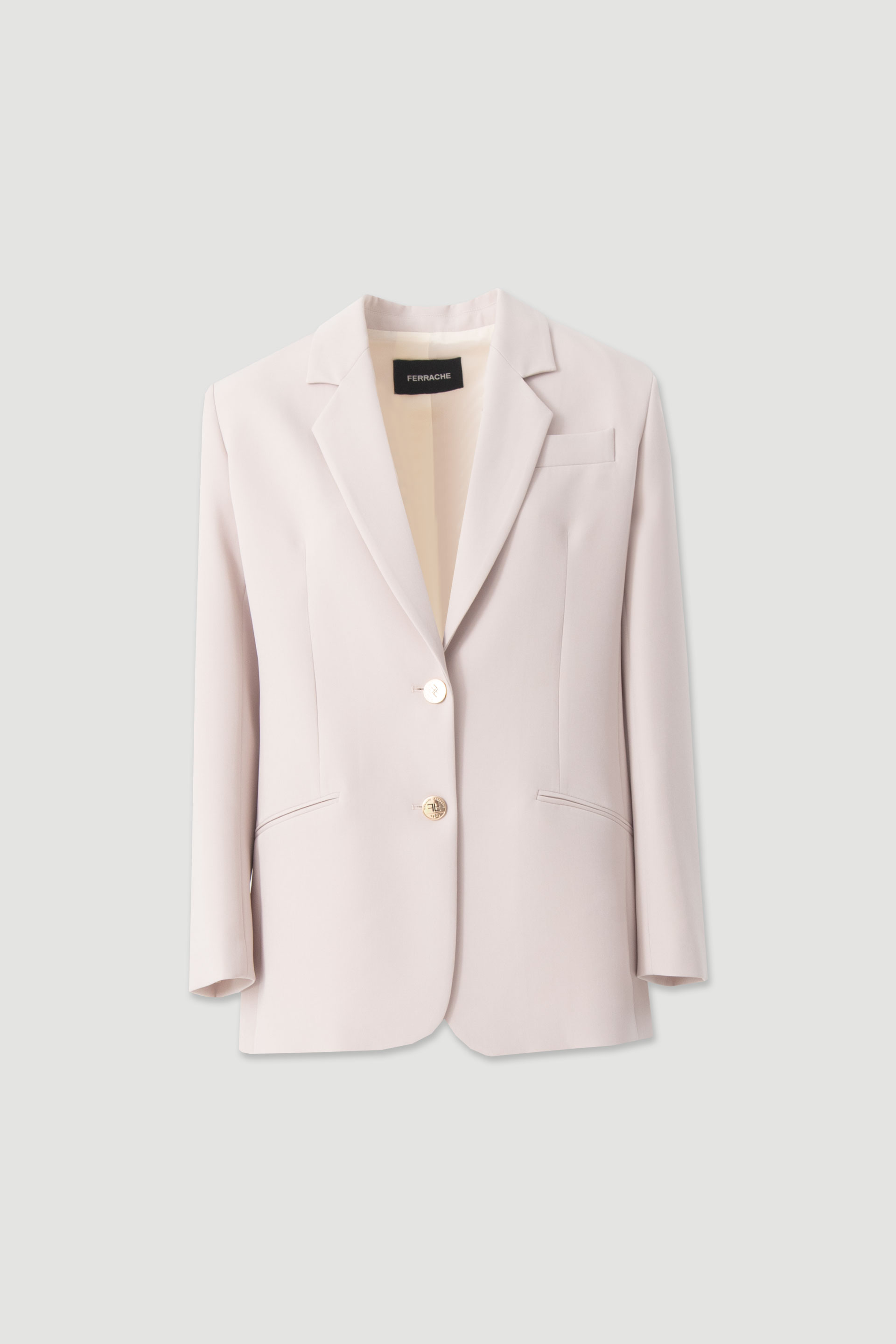 Oversized blazer with metallic buttons